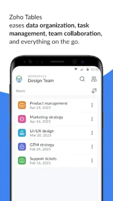 Zoho Tables android App screenshot 3